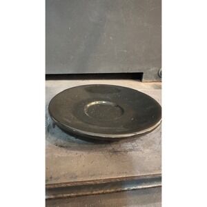 Nuova Point Black Porcelain Saucer Made in Italy Espresso Cappuccino 5.75 Inch
